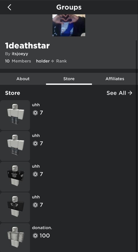 Roblox Group, Clothes