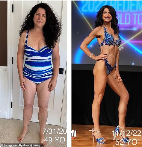 Recruiter, 52, reveals how she transformed her body and 'aged backwards' in three simple steps | Daily Mail Online Atkins Before And After Pictures, Revenge Body Transformation, Runners Body Transformation Before And After, V Shred Diet, Body Transformations Before And After, Runners Body Transformation, Body Transformation Women, Kayla Itsines Workout, Runners Body