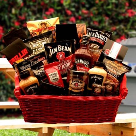 Men's Silent Auction Grilling Basket - Jim & Jack Together At Last Grill Gift Basket, Bbq Gift Basket, Gourmet Grill, Silent Auction Basket, Silent Auction Baskets, Fathers Day Gift Basket, Auction Basket, Auction Baskets, Raffle Basket