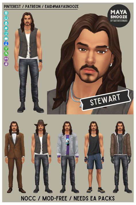 Download on Patreon / EA Gallery #MAYASNOOZE Sims 4 Anime, Sims 4 Cas, Sims 4 Clothing, The Sims4, Keanu Reeves, The Sims, Sims 4, Lookbook, Outfit Ideas