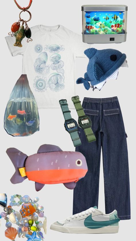 #shuffleaesthetic #shufflefyp #shuffleinspo #outfitinspo #aquarium #aquariumaesthetic #shark #fish #scruffybones Shark Fish, Downtown Outfits, Tactical Clothing, Shark Birthday, Funky Outfits, Little Outfits, Cool Fits, Fishing Outfits, Swaggy Outfits