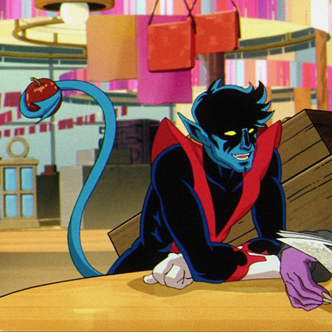 x-men '97 icon. xmen. marvel animation. nightcrawler. Nightcrawler Kurt Wagner, Nightcrawler Comic Panel, Night Crawler Pfp, Xmen Night Crawler, Nightcrawler Xmen 97 Pfp, Kurt Wagner Wallpaper, X Men Kurt Wagner, Kurt Wagner Pfp, Xmen 97 Nightcrawler