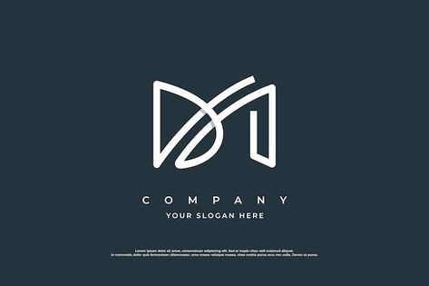 Initial letter dm logo design vector tem... | Premium Vector #Freepik #vector #dm-logo #letter-logo #logo-illustration #abstract-symbol Dm Logo Design, Dm Logo, Mg Logo, Doctor Office Design, Pizza Logo, Initials Logo Design, Dm Design, Typography Branding, M Logo