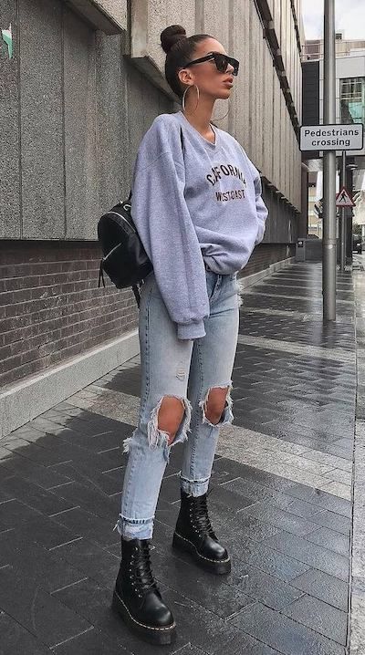 70+ Best Dr. Martens Outfit Ideas To Wear [2023]: How To Style Doc Martens Spring Outfit Women, Daily Fashion Outfits, Martens Outfit, Dr Martens Outfit, Doc Martens Outfit, Trendy Spring Outfits, Style Converse, Trendy Street Style, Street Style Trends