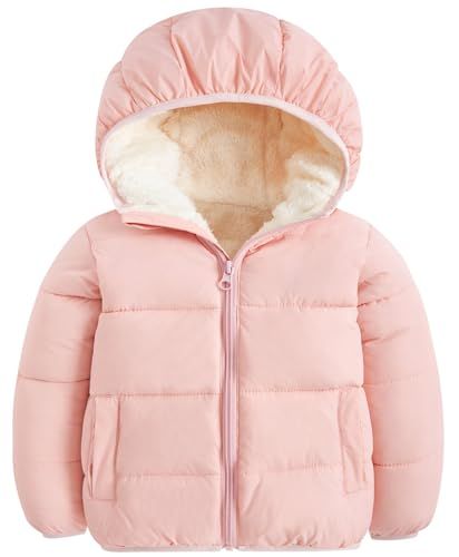 BFUSTYLE Pink Coats for Baby Girls Boys Kids Light Puffer Jacket with Hood 12-18 Months Baby Winter Coats, Toddler Winter Coat, Toddler Coats Girl, Toddler Suits, Girls Puffer Jacket, Toddler Winter, Boys Fleece, Cute Jackets, Kids Coats