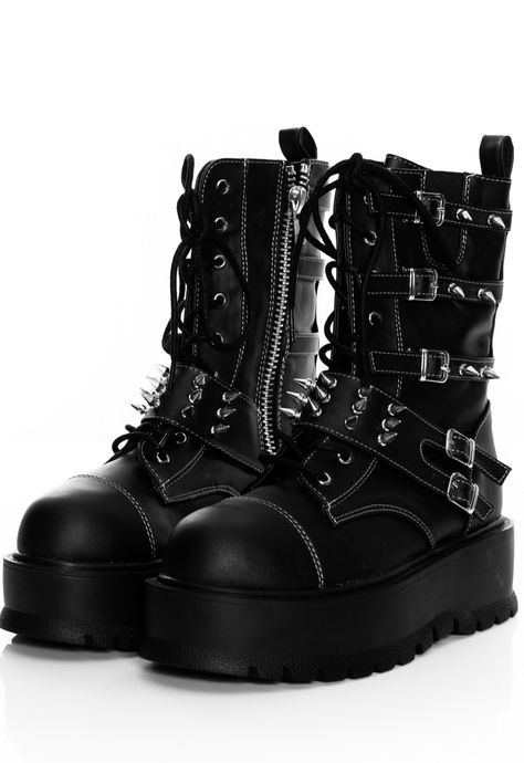 Emo Boots, Black Work Boots, Metal Outfit, Alternative Shoes, Gothic Men, Goth Shoes, Goth Boots, Punk Shoes, Goth Look