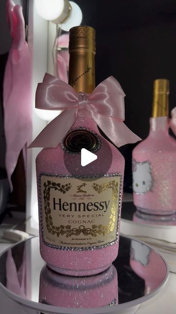 Hennessy Bottle, Girly Birthday, Bling Things, Pink Bling, Liquor Bottles, Tequila, Too Much, Bottles Decoration, Liquor