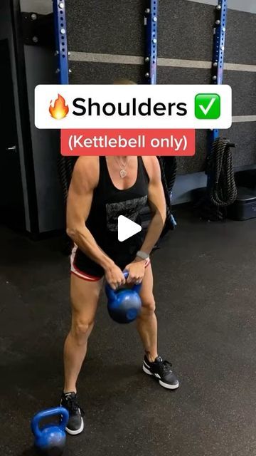 29K views · 1K likes | Andrew & Kate on Instagram: "Kettlebell shoulders upper body workout with Kate

📌Save for later and tag a friend. 

The Workout: 

15 upright row 
15 press 
10 up and over pushups 
8 single arm press each side 
2-5 rounds 
Take a 20/30 second break between exercises. 

Any ? Let me know. 

#bustostraining #fitnesstips #workouttips #abilene #personaltrainer #fitnesscouple #kettlebell #wod" Kettlebell Wod, Upright Row, Fitness Plan, Fit Couples, Upper Body Workout, Body Workout, Arm Workout, Tag A Friend, Kettlebell