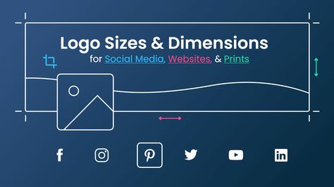 Logo Sizes and Dimensions for Social Media, Websites and Prints Logo Guide, Naming Your Business, Popular Logos, Blog Planning, Website Logo, Media Logo, Graphic Design Lessons, Great Logos, Visual Branding