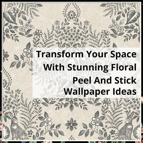 Transform your space with stunning floral peel and stick wallpaper ideas that breathe new life into any room. This versatile and easy-to-apply wallpaper allows you to create a vibrant, fresh atmosphere without the commitment of traditional wallpaper. Discover creative ways to use floral designs to enhance your home décor, from accent walls to playful patterns in unexpected places. Elevate your interior style effortlessly with these inspiring ideas! Stick Wallpaper Ideas, Peel And Stick Wallpaper Ideas, Dining Room Wallpaper Ideas, Floral Peel And Stick Wallpaper, Dining Room Wallpaper, Stick On Wallpaper, Room Wallpaper, Accent Walls, Decorate Your Room