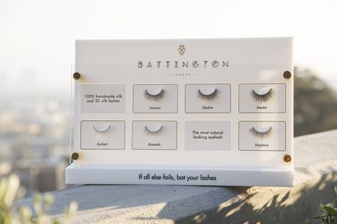 Lash Display Lash Extension Display Ideas, Lash Display Stand, Lash Extensions Display, Eyelash Display Ideas, Lash Display Ideas, Eyelash Studio, Eyelash Salon, Lash Salon, Esthetician Room