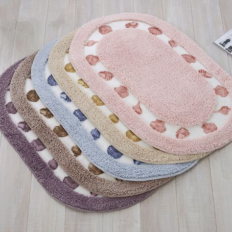 1PC 40*60cm Water Absorption Pastoral Style Bathroom Mats Set Toilet Bath Mat Non-slip Floor Carpet Mats For Bathroom Decor New Home Essentials, First Apartment Essentials, Bathroom Mat Sets, Food Storage Container Set, House Arch Design, Apartment Essentials, Style Bathroom, Cotton Bath Rug, Non Slip Flooring