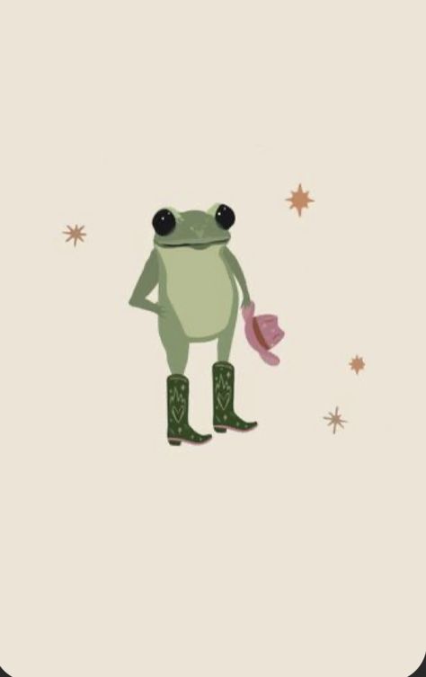 Minimalistic Wallpaper, Cowboy Frog, Cowboy, Boots, Green