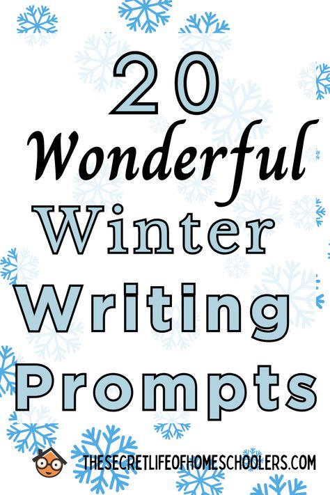 Add a little variety to your writing with these fun winter writing prompts for kids. You can find creative writing, persuasive writing, and more! Use these prompts for a fun time filler, days you don't want to teach or want a quick writing assessment. Holiday Writing Prompts, Winter Writing Prompts, Empty Notebook, Winter Poems, Writing Assessment, Holiday Writing, Quick Writes, Winter Writing, Homeschool Writing