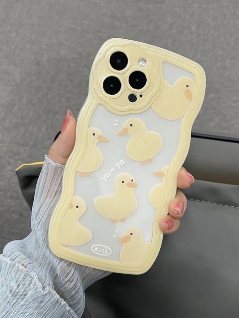 Cute Duck Phone Case, Yellow Phone Cases Aesthetic, Yellow Phone Case, Duck Phone Case, Apple Iphone Accessories, Duck Pattern, Stylish Iphone Cases, Kawaii Phone Case, Animal Phone Cases