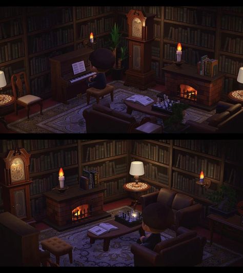 Library Study Room, Library Study, Animal Crossing Guide, Pocket Camp, New Animal Crossing, My Library, Animal Crossing Game, Animal Crossing Qr, Animal Games