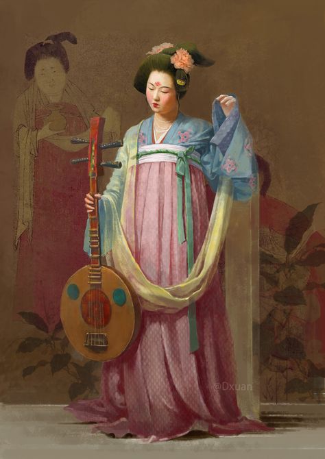 traditional dress by 鱼 木子 Jin Dynasty Hanfu, Chinese Historical Fashion, Artist Clothes, Tang Dynasty Clothing, Ruyi's Royal Love In The Palace, Chinese Traditional Dress, Ancient Chinese Clothing, Art Chinois, Asian History