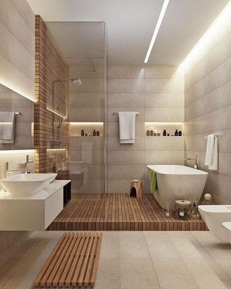 52 Amazing Bathroom Design Ideas - Matchness.com Drømme Bad, Unusual Bathrooms, Makeover Kamar Mandi, Fancy Bathroom, Bilik Air, Hotel Interiors, Trendy Bathroom, Small Bathroom Design, Dream Bathrooms