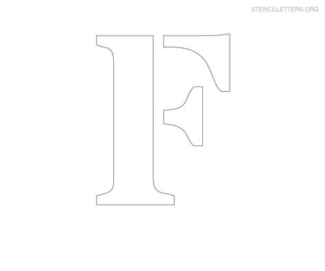 F | Stencil Letters F Printable Free F Stencils | Stencil Letters Org Letter F Printable, F Lettering, Letter Drawing Ideas, Letter Stencils To Print, Free Printable Letter Stencils, Letter Drawing, Letter Stencils Printables, F Alphabet, Stencil Letters