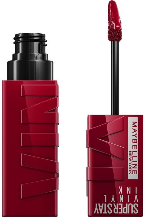 Wine Red Lipstick, Maybelline Super Stay Vinyl Ink, Fall Lipstick Colors, Burgundy Lipstick, Fall Lipstick, Berry Lipstick, Lip Trends, Bold Lip Color, Long Wear Lipstick