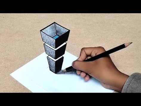 (21) 3D Drawing Easy | Step By Step 3D Art Easy | ON Paper || - YouTube 3d Drawings Step By Step, 3d Art Easy, 3d Illusion Drawing, Drawing Easy Step By Step, Illusion Drawings, 3d Illusion, 3d Drawings, Art Easy, Drawing Easy