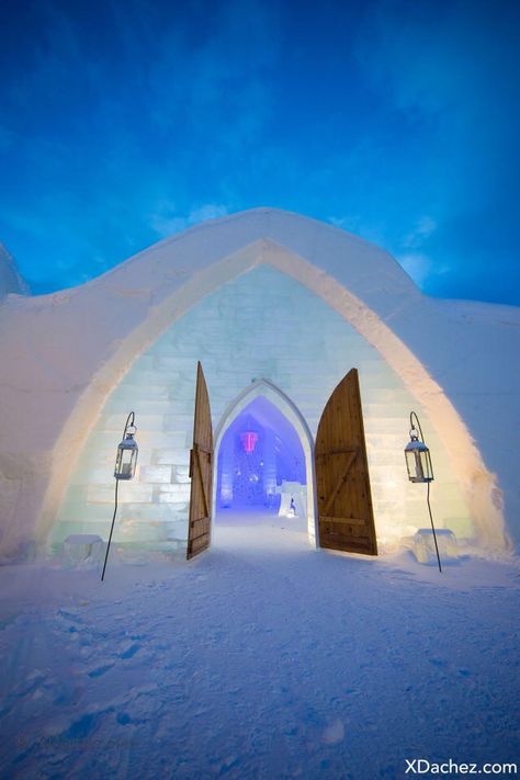 Ice doors Chateau Frontenac, Quebec City Canada, Ice Hotel, Homes Ideas, Couples Vacation, Adventure Vacation, Unique Hotels, Carl Sagan, Fantasy Places