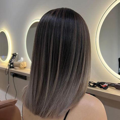 Popular Hairstyles For 2023, 2023 Hair Color, Ash Balayage, Shades Of Silver, Hairstyles For 2023, Black Hair Balayage, Ash Hair Color, Trending Colors, 2023 Hair