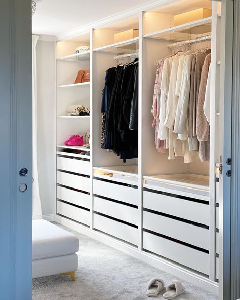 Explore 32 Top Walk-In Closet Design Ideas to Elevate Your Home Style - placeideal.com Closet Design Ideas, Ikea Komplement, Armoire Pax, Ikea Pax Closet, Pax Closet, Luxury Master Suite, Pax System, Ikea Closet, Walk In Closet Design