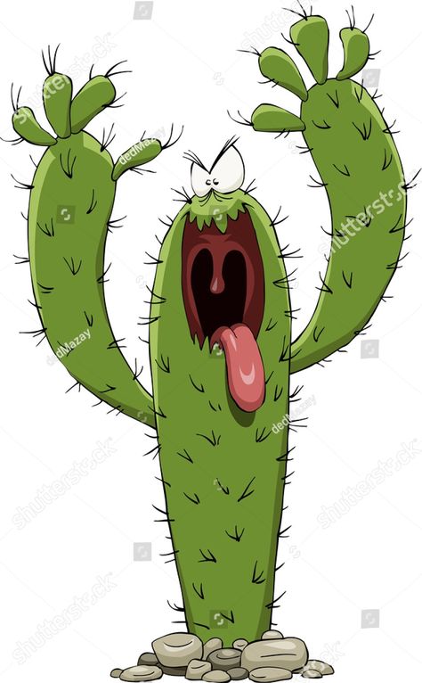 Angry Cactus, Cactus Cartoon, Cactus Drawing, Elements Illustration, Vector Graphics Design, Fall Coloring Pages, Cactus Design, Rock Crafts, Plant Design