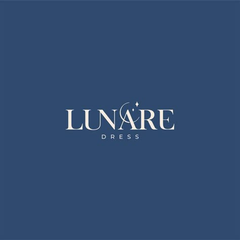 Logo lunare, creativ logo, dress logo, brand Lunare Dress, Logo for the Lunare Dress clothing brand Shop Name Ideas, Dress Logo, Supermarket Design, Entertainment Logo, Clothing Brand Logos, Hair Logo, Logo Design Feminine, Shop Logo Design, Graphic Design Fonts