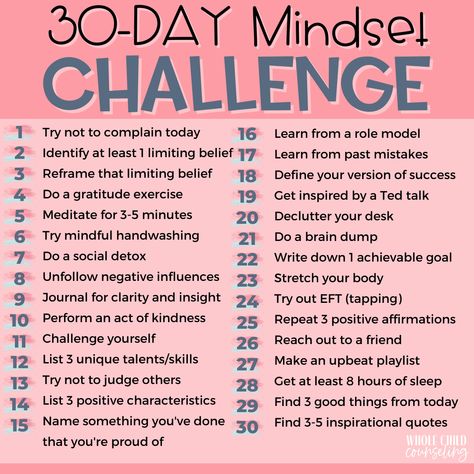 30 Day Positive Thinking Challenge, Challenges For Myself, Change In 30 Days, 30 Days Diy Challenge, 2024 Change Yourself, Mindset Challenge 30 Day, 30 Day Challenge Learn Something New, How Can I Change My Personality, Change Yourself In 30 Days