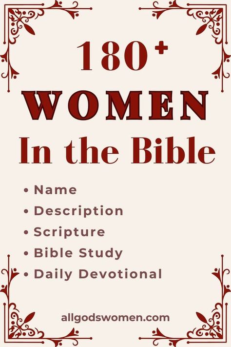 Daily Bible Devotions For Women, Women Of Faith Bible Study, Women Of Bible, Bible Vocabulary Words, Women Devotional Bible Studies, Women Of The Bible Study, Woman Of The Bible, Woman In The Bible, Women In The Bible