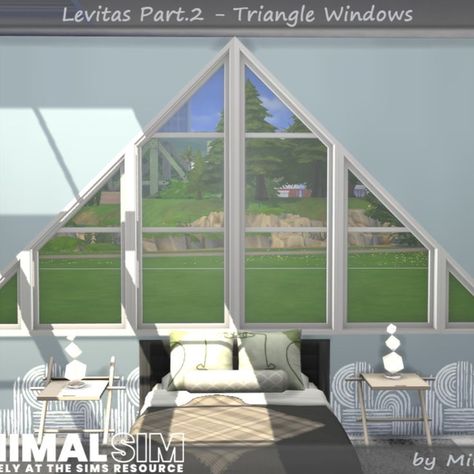 sims4 custom content, the sims resource, mincisms Triangle Windows, Sims4 Custom Content, Triangle Window, Sims Baby, Sims 4 House Plans, Window Siding, Sims 4 Cc Furniture, Sims 4 Collections, Sims 4 Build