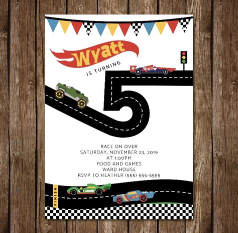 Hot Wheels Birthday Invite, Hot Wheels Birthday Party Ideas, Race Cars Birthday, Rescue Bots Birthday Party, Rescue Bots Party, Hot Wheels Invitations, Bolo Hot Wheels, Hotwheels Birthday Party, Cars Birthday Party