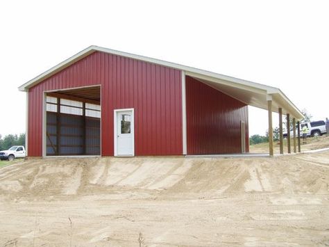 images of pole barn with lean to | ... 30' x 40'x 12' wall ht ... Pole Shed Storage Ideas, Pole Barn Hay Storage, 30x40 Garage, 30x40 Pole Barn, 30x40 Shop, Barn Gym, Pole Barn Shop, Diy Pole Barn, Pole Barn Builders