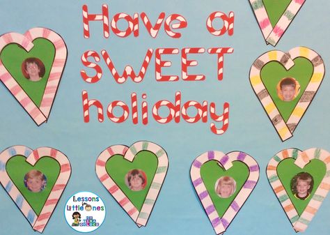 "Have a SWEET holiday" Christmas candy cane heart frames display for the classroom. Students review patterns when creating the candy canes. Candy Cane Bulletin Board, Christmas Science Experiments, Candy Cane Heart, O Block, Holiday Bulletin Boards, Christmas Bulletin Boards, Kindergarten Freebies, Christmas Science, Christmas Bulletin Board