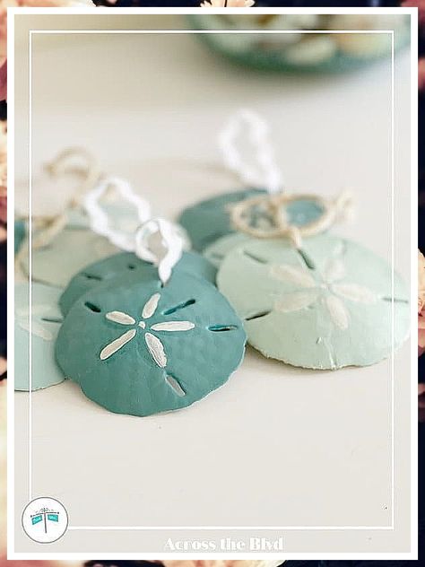 Christmas Tree Inspiration - Ever feel like you're wasting your time looking? Visit to get what you want from one of the worlds largest online retailer! Act NOW! Sand Dollar Xmas Ornaments, Conch Shell Crafts Diy, Sanddollar Crafts Home Decor, Sand Dollar Decorating Ideas, Ocean Themed Ornaments Diy, Nautical Christmas Ornaments Diy, Coastal Ornaments Christmas, Sand Dollar Christmas Tree, Coastal Christmas Tree Ornaments