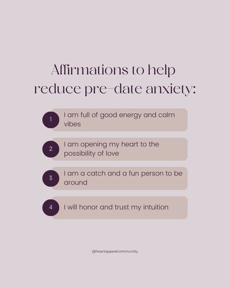 Date Affirmations, First Date Affirmation, Dating Affirmations, Dating Mindset, First Date Nerves, Exam Motivation Quotes, Fun First Dates, Fear Of Commitment, Dream Dates