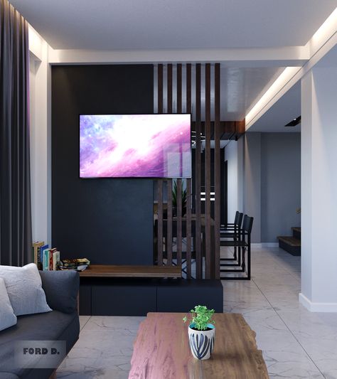 Home Decor Room Divider Screens Ideas For Living Room Tv Stand As Room Divider, Tv Division Wall, Tv On Room Divider, Tv Divider For Small Space, Tv Rack Divider Living Rooms, Tv Cabinet Divider, Tv Rack Divider, Tv Separation Wall, Tv Cabinet Partition Room Dividers