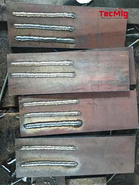 10 weld beads from routine tests of TecMig E6013 Welding Electrodes, Welding Rods, Steel Structure, Carbon Steel, Beads, Quick Saves