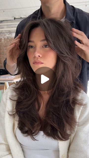 Curtain Bangs Hairstyles Wavy Hair, Layer Haircut For Medium Hair With Curtain Bangs, Fuller Curtain Bangs, Fall Hair With Curtain Bangs, Layers For A Round Face, Long Hair With Layers With Curtain Bangs, Long Hair Blowout With Bangs, Side Bangs And Layers Medium Hair, Best Haircut For Blowout