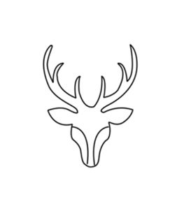 Stag Head Silhouette, Deer Drawing Easy Step By Step, Deer Face Drawing, Deer Drawing Sketches, Easy Deer Drawing, Simple Deer Drawing, Deer Antlers Drawing, Deer Head Drawing, Stag Drawing