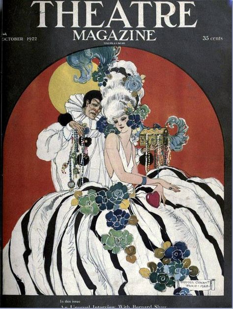 Love the color scheme.. Theatre Magazine Oct 1922 vintage theatre artdeco Dark Cabaret, Art Deco Magazine, Art Deco Advertising, Art Deco Illustrations, Art Deco Illustration, Deco Poster, Illustration Vintage, Art Et Illustration, Art And Illustration