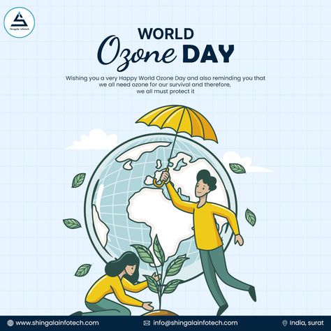 World Ozone Day, celebrated on September 16th annually, raises awareness about the vital ozone layer in our Earth's stratosphere. This day serves as a reminder of the importance of international cooperation in environmental conservation. Or Call Us : +91 816 024 9150 #OzoneDay #ProtectTheOzone #OzoneLayerHeroes #OzoneDepletionAwareness #SaveOurAtmosphere #OzoneMatters #CleanAirForAll #StratosphereSafeguard #GreenWorld World Ozone Day, Ozone Depletion, Ozone Layer, Digital Marketing Seo, Environmental Conservation, Best Digital Marketing Company, School System, Social Media Site, Day Wishes