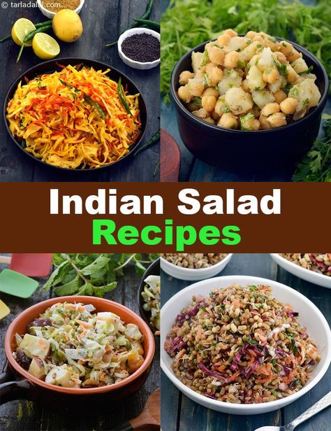 550 Indian Salad Recipes, Vegetable Salad Recipes, Vegetarian Salads | Page 1 of 52 Indian Food Salad, Salad Recipes Indian, Indian Salad Recipes, Salad Recipes Vegetarian, Salad Guide, Indian Salad, Salad Recipes Healthy Lunch, Indian Salads, Salad Recipes Lunch