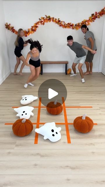 The Smily Fam on Instagram: "How many chances to win did we miss!? 😂 btw Happy September 1st you know what that means.. 🎃👻 #halloween #game #tictactoe #competition" Halloween Competition Games, Miss Halloween, Competition Games, Youth Group Games, Happy September, Holiday Party Games, September 1st, Team Games, Group Games