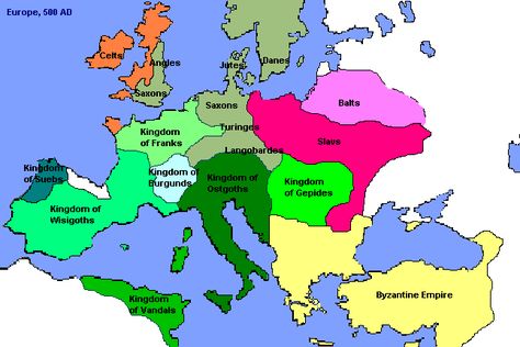 Europe, 500 AD European Tribes, Fantasy Story Ideas, Germanic Tribes, Ap World History, Early Middle Ages, English History, Europe Map, Alternate History, European History