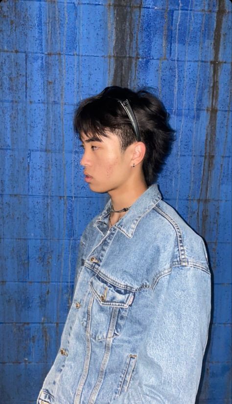 Asian Haircut Square Face, Asian Hair Mullet, Mallet Haircut Short, Asian Modern Mullet, Short Front Long Back Hair, Filipino Haircut Men, Straight Asian Hairstyles Men, Jay Jo Mullet, Asian Mullet Haircut Men