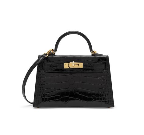 Hermes Mini Kelly Black, Hermes Small Crossbody Bag Shiny, Hermes Kelly Clutch, Hermes Kelly 32 Black, Louis Vuitton Trunks, Black Kelly, Hermes Black Small With Shiny Cocrodile, Trajes Kylie Jenner, Mini Kelly