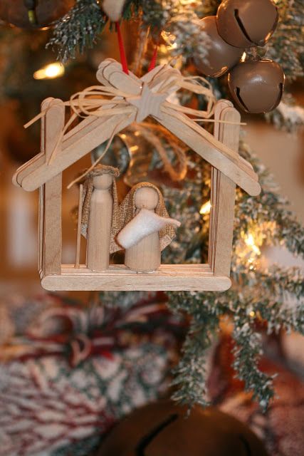 Christmas Crafts For Kids To Make, Memory Tree, Nativity Crafts, Popsicle Stick Crafts, Easy Christmas Crafts, Christmas Nativity, Christmas Crafts For Kids, Nativity Scene, Christmas Activities